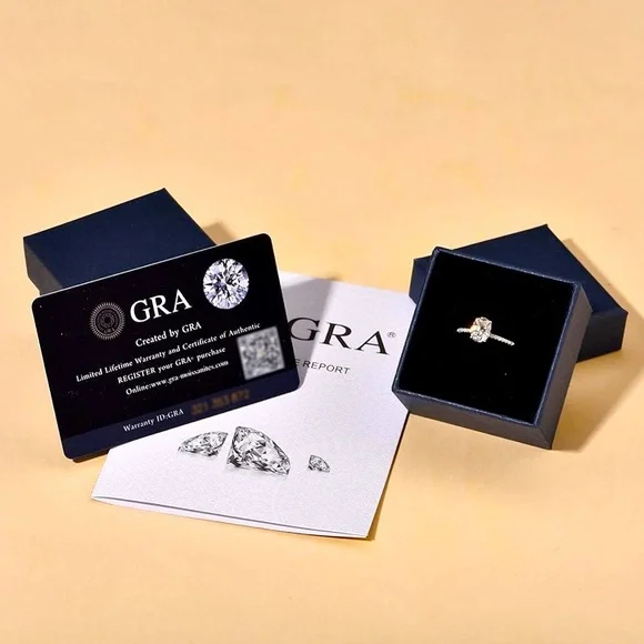 Solitaire Moissanite💍 1.5 Carats Halo Oval Cut Wedding Engagement Promis… - Picture 6 of 10